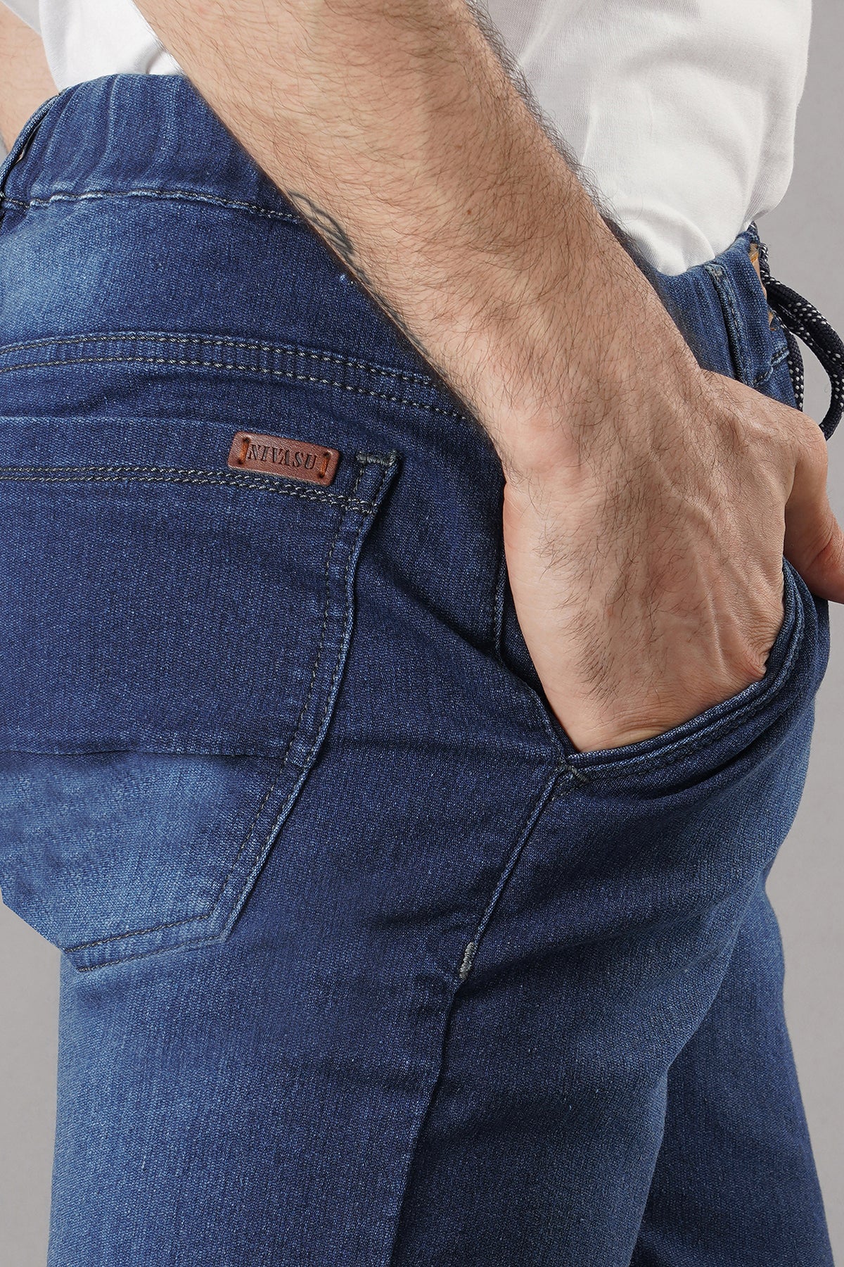 Men's Denim Jogger ( 3003_Dark-Blu )