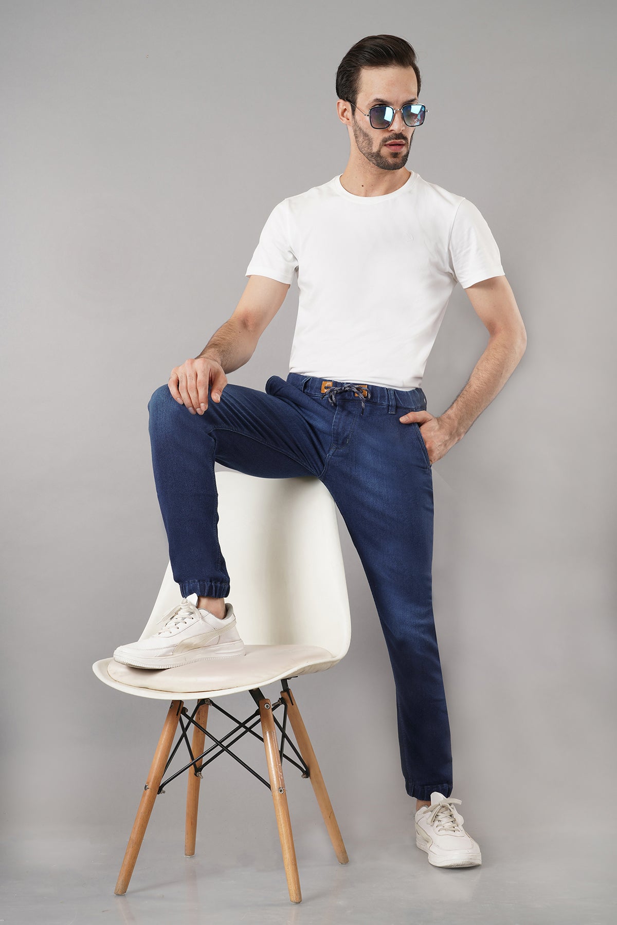 Men's Denim Jogger ( 3003_Dark-Blu )