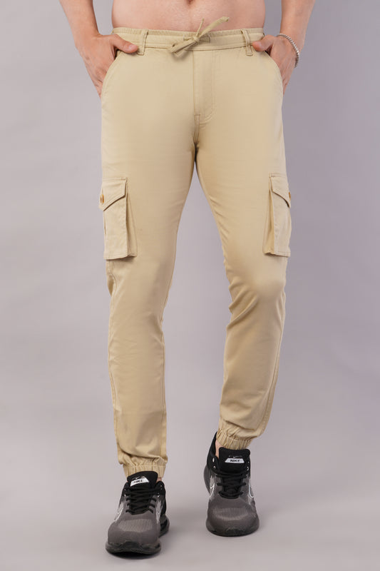 Men's Cotton Cargo Jogger ( 9008_CJ_Beige )