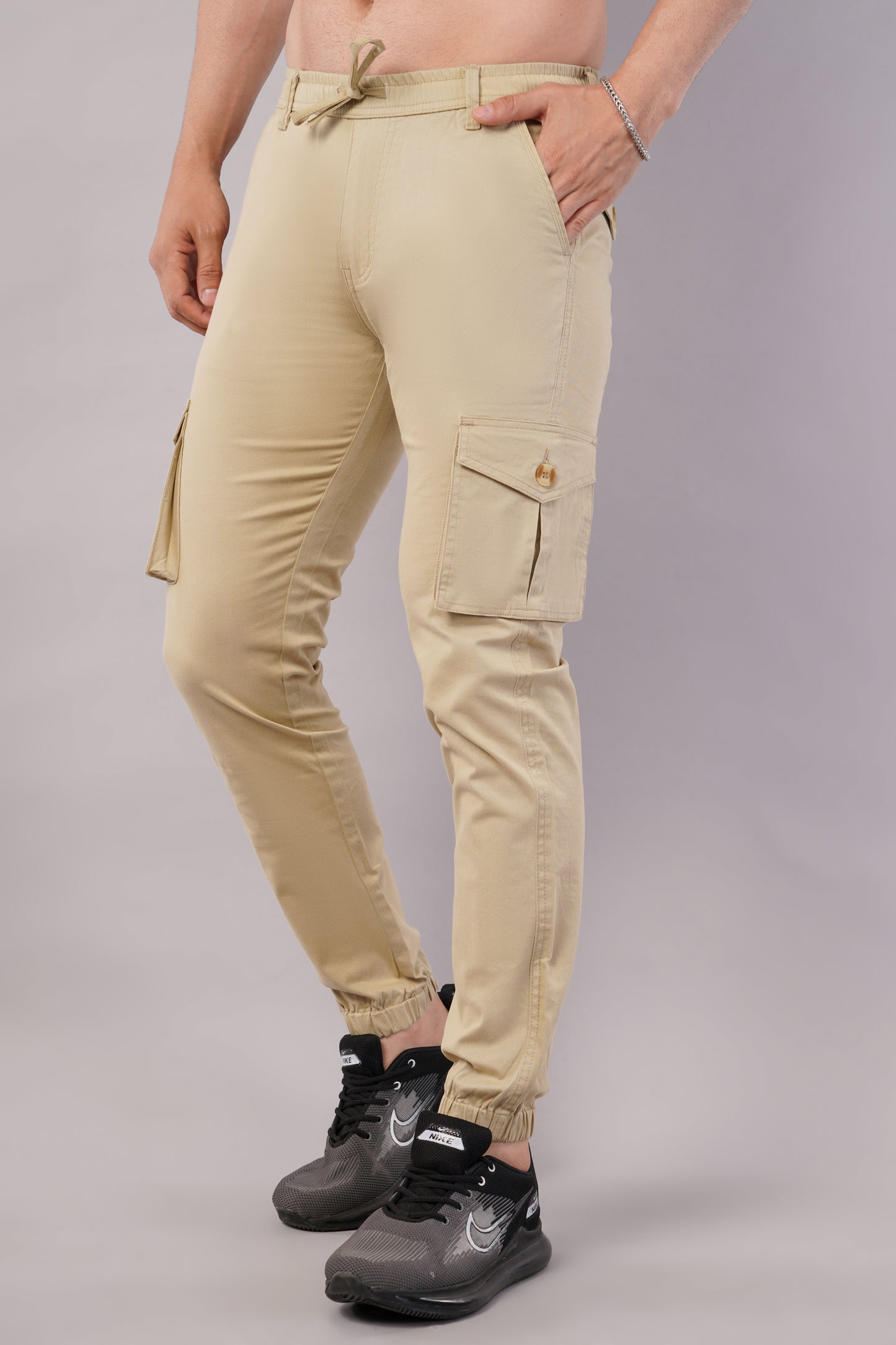 Men's Cotton Cargo Jogger ( 9008_CJ_Beige )