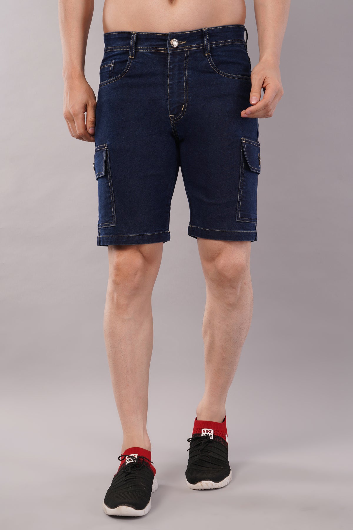 Men Denim Cargo Shorts (CS2017_D.blu)