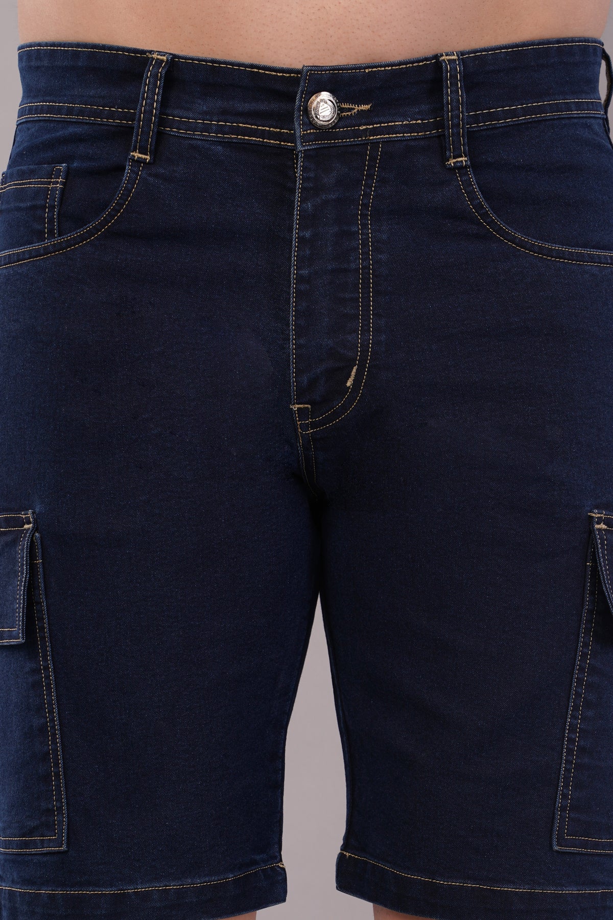 Men Denim Cargo Shorts (CS2017_D.blu)