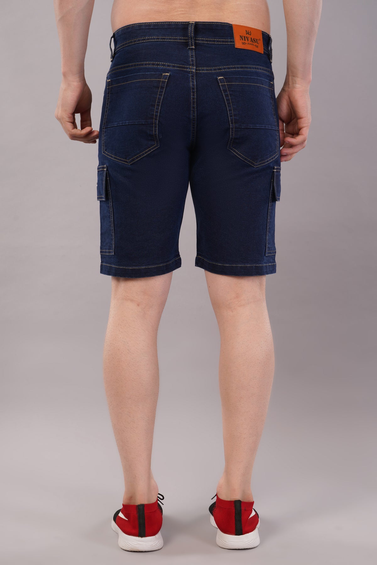 Men Denim Cargo Shorts (CS2017_D.blu)