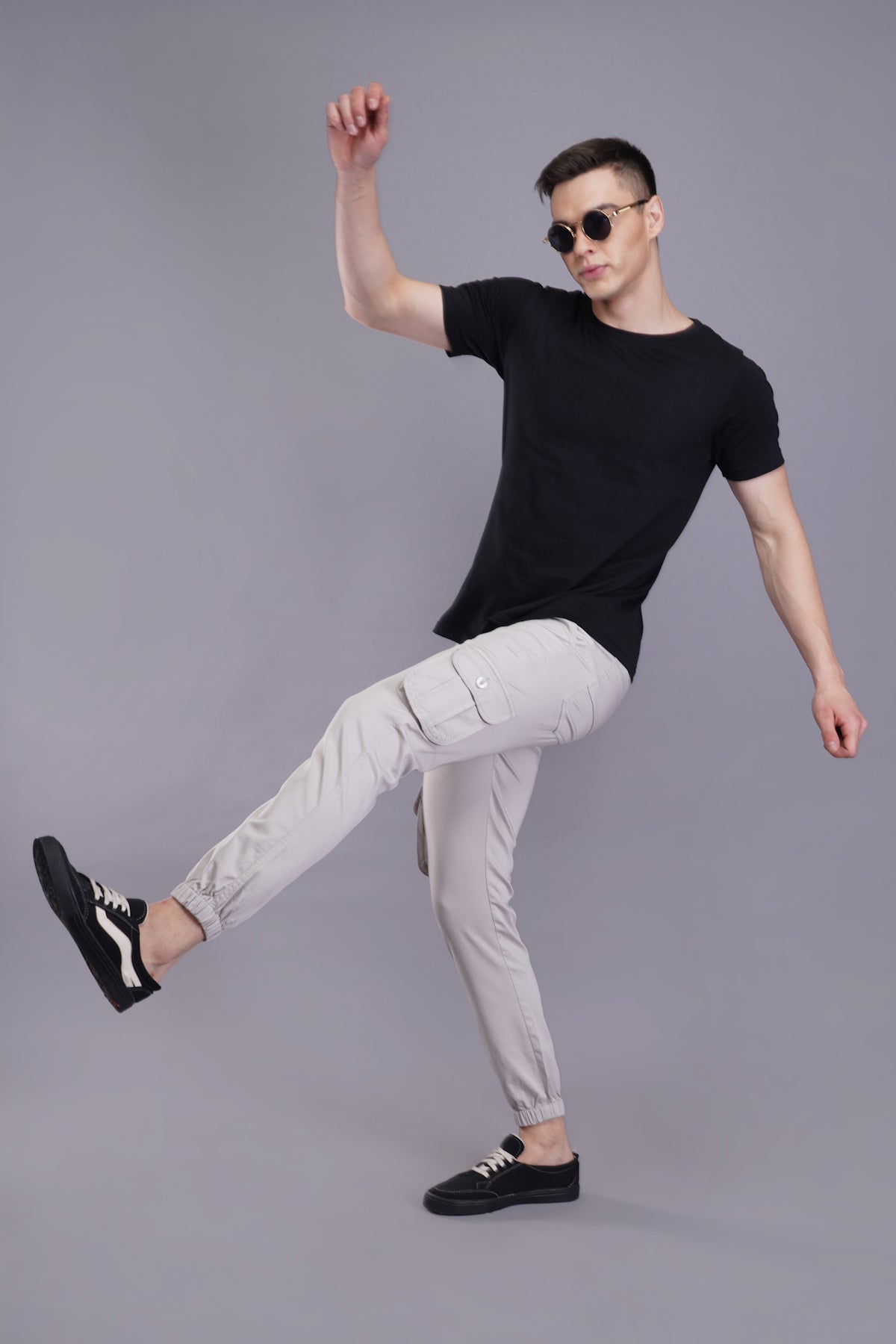 Men's Cotton Cargo Jogger ( 9004_CJ_Cream )