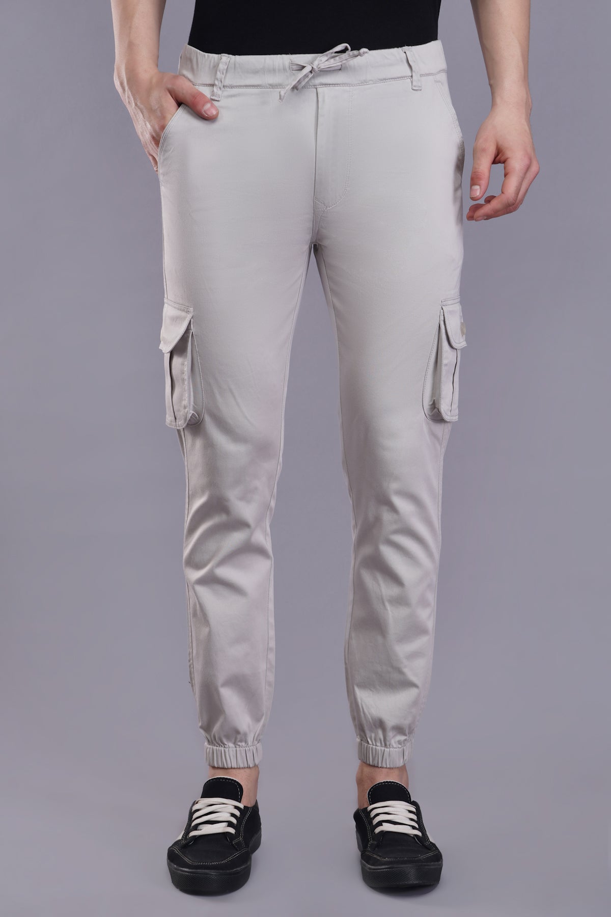 Men's Cotton Cargo Jogger ( 9004_CJ_Cream )