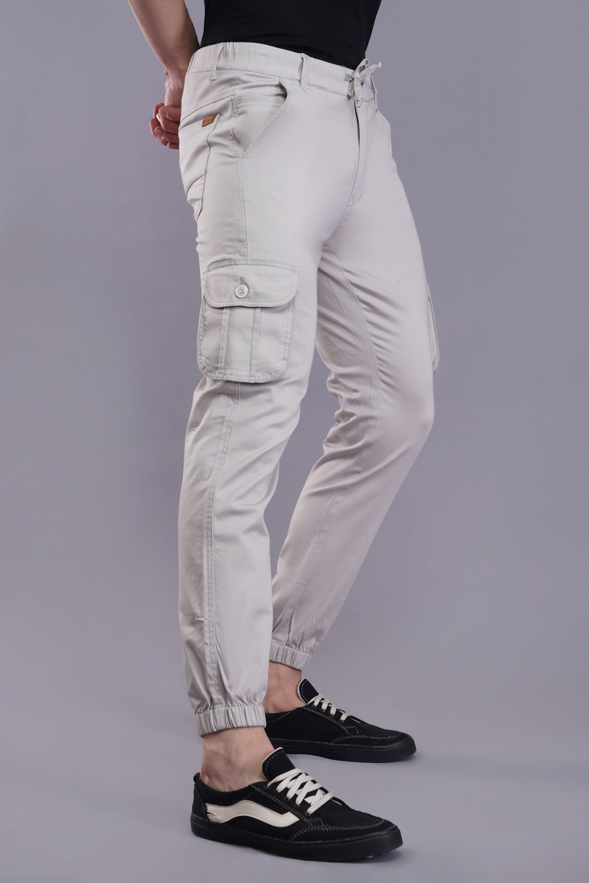 Men's Cotton Cargo Jogger ( 9004_CJ_Cream )
