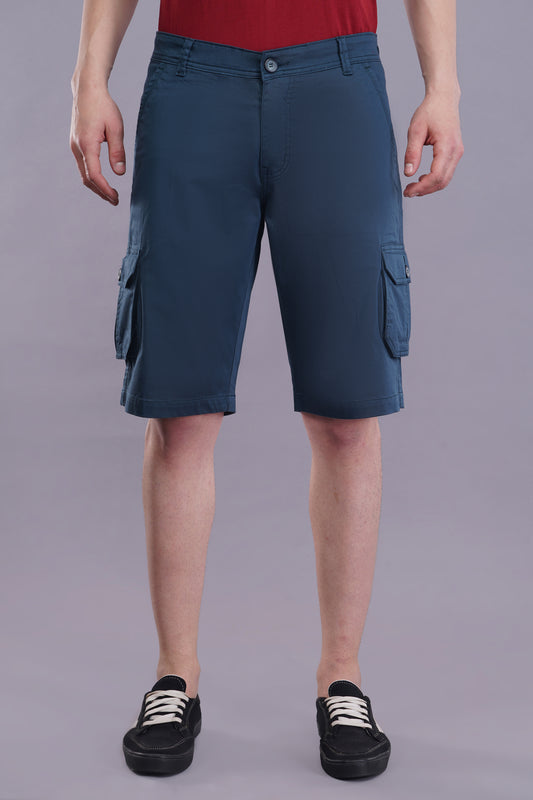 Men Cotton Cargo Shorts ( CCS_2027_G.Blu )