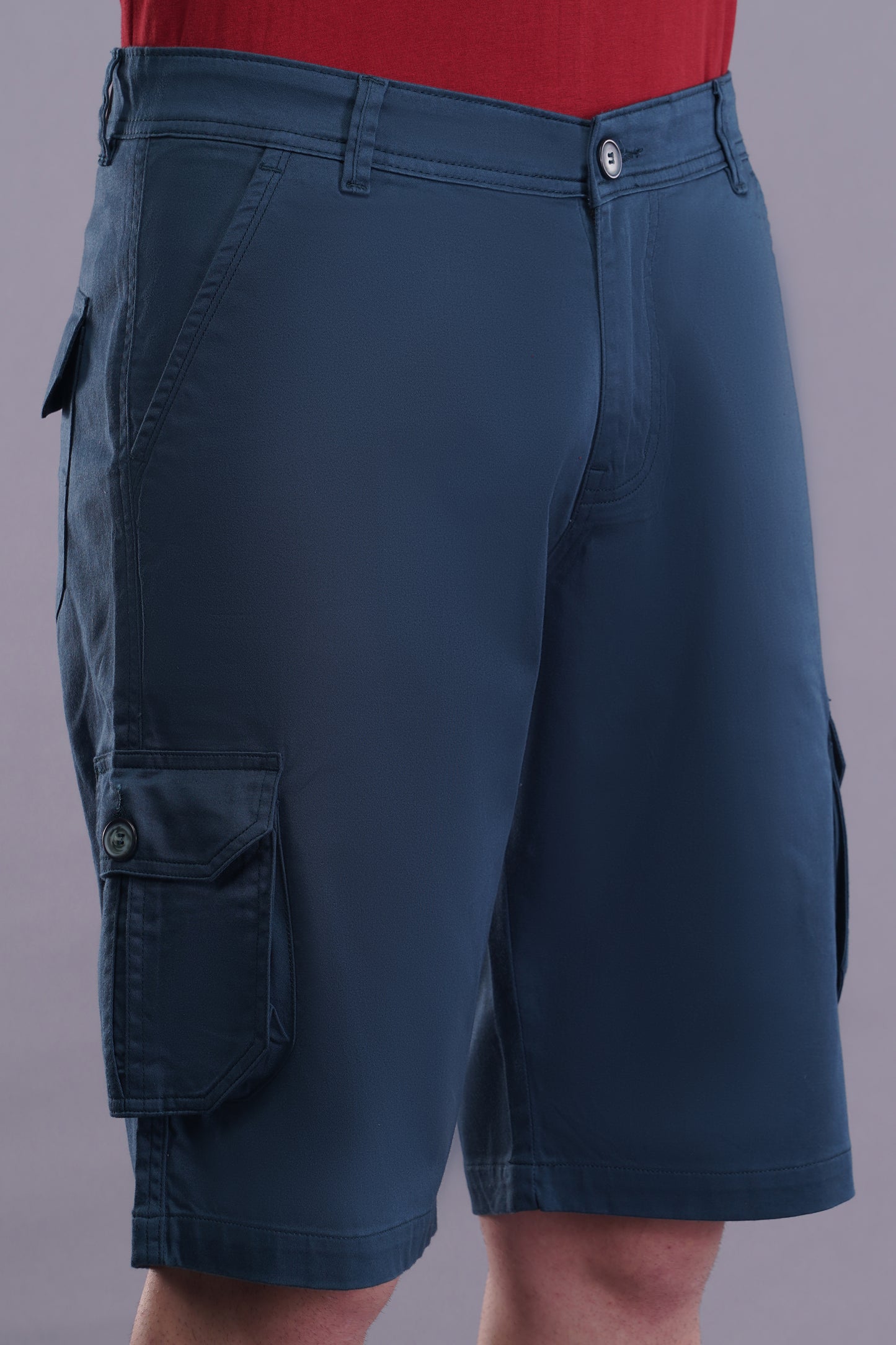 Men Cotton Cargo Shorts ( CCS_2027_G.Blu )