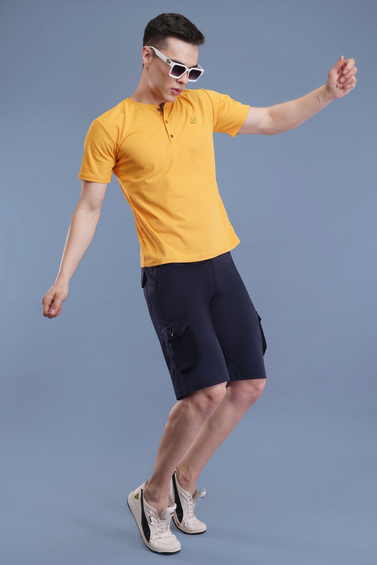 Men Cotton Cargo Shorts ( CCS_2021_Blu )
