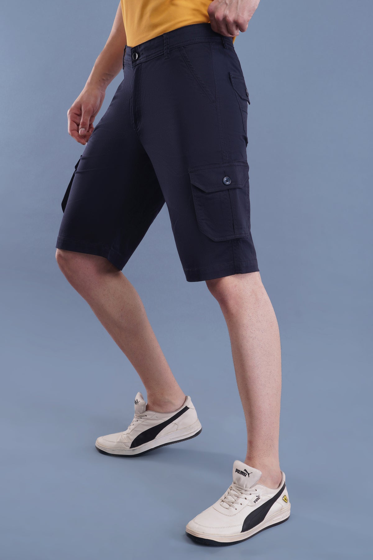 Men Cotton Cargo Shorts ( CCS_2021_Blu )