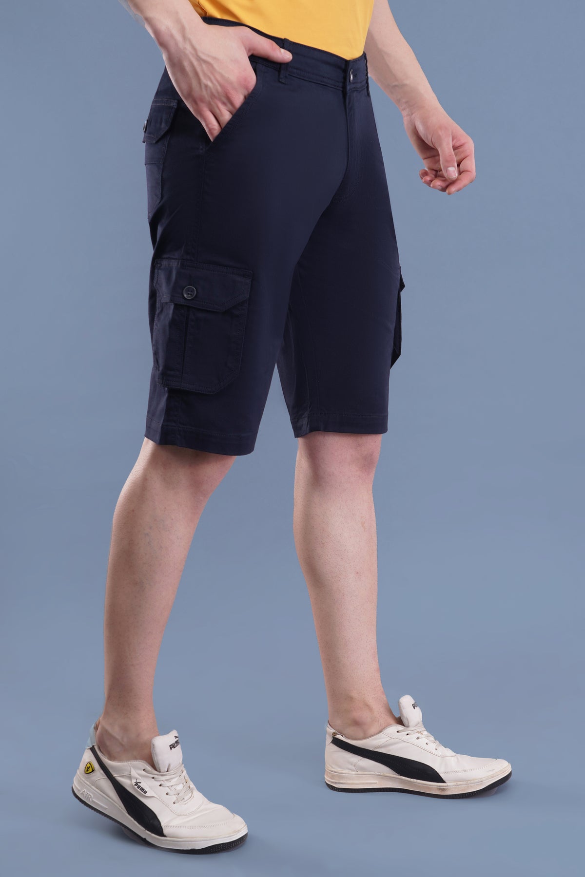 Men Cotton Cargo Shorts ( CCS_2021_Blu )