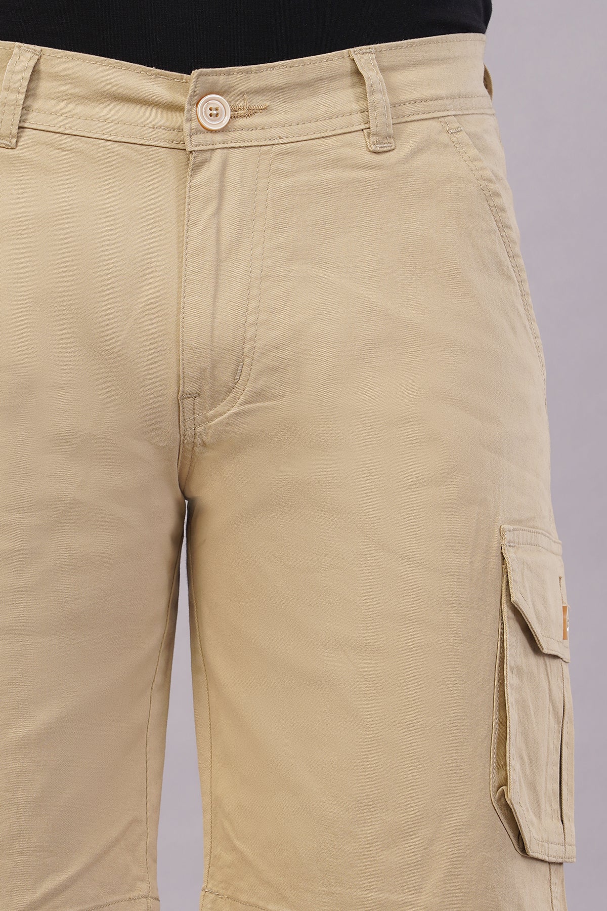 Men Cotton Cargo Shorts ( CCS_2028_BEIGE )