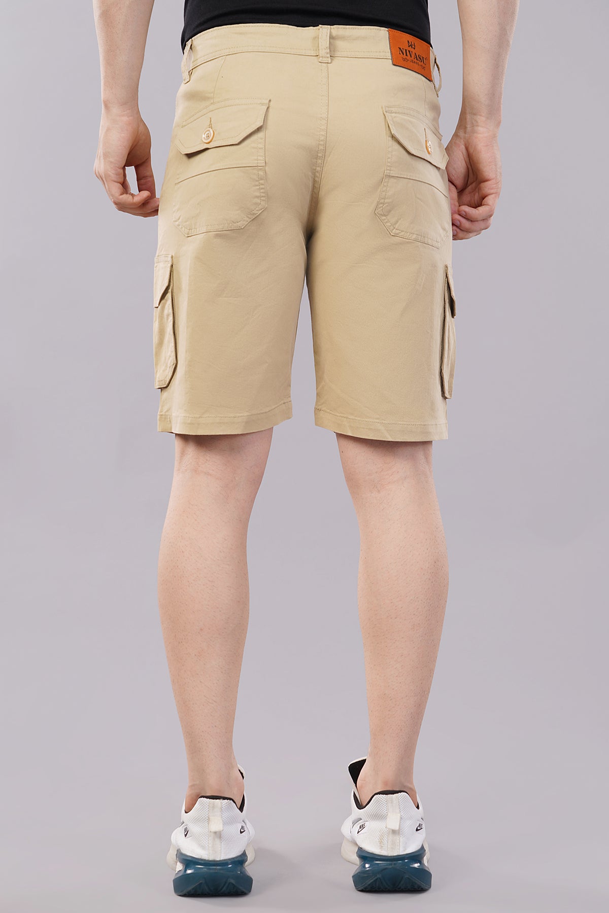 Men Cotton Cargo Shorts ( CCS_2028_BEIGE )