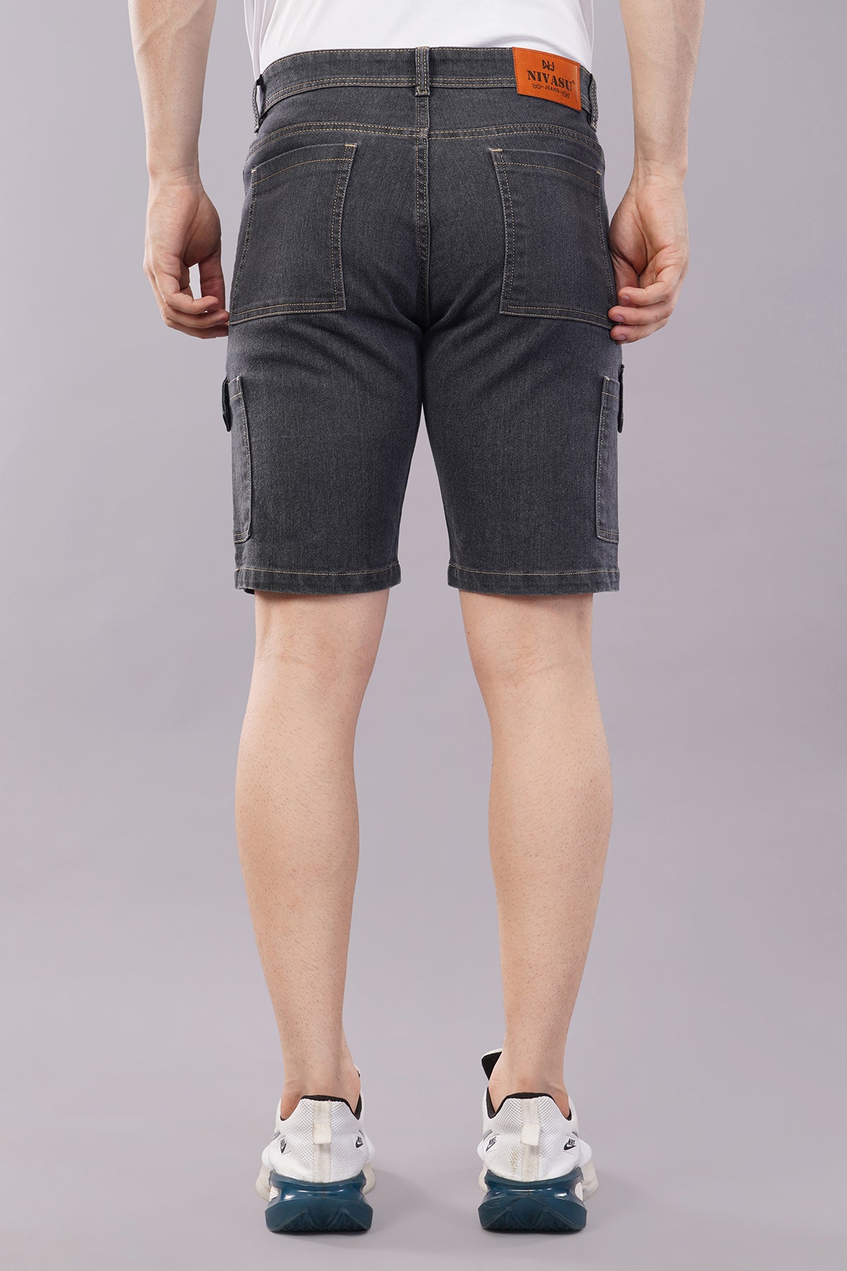 Men Denim Cargo Shorts