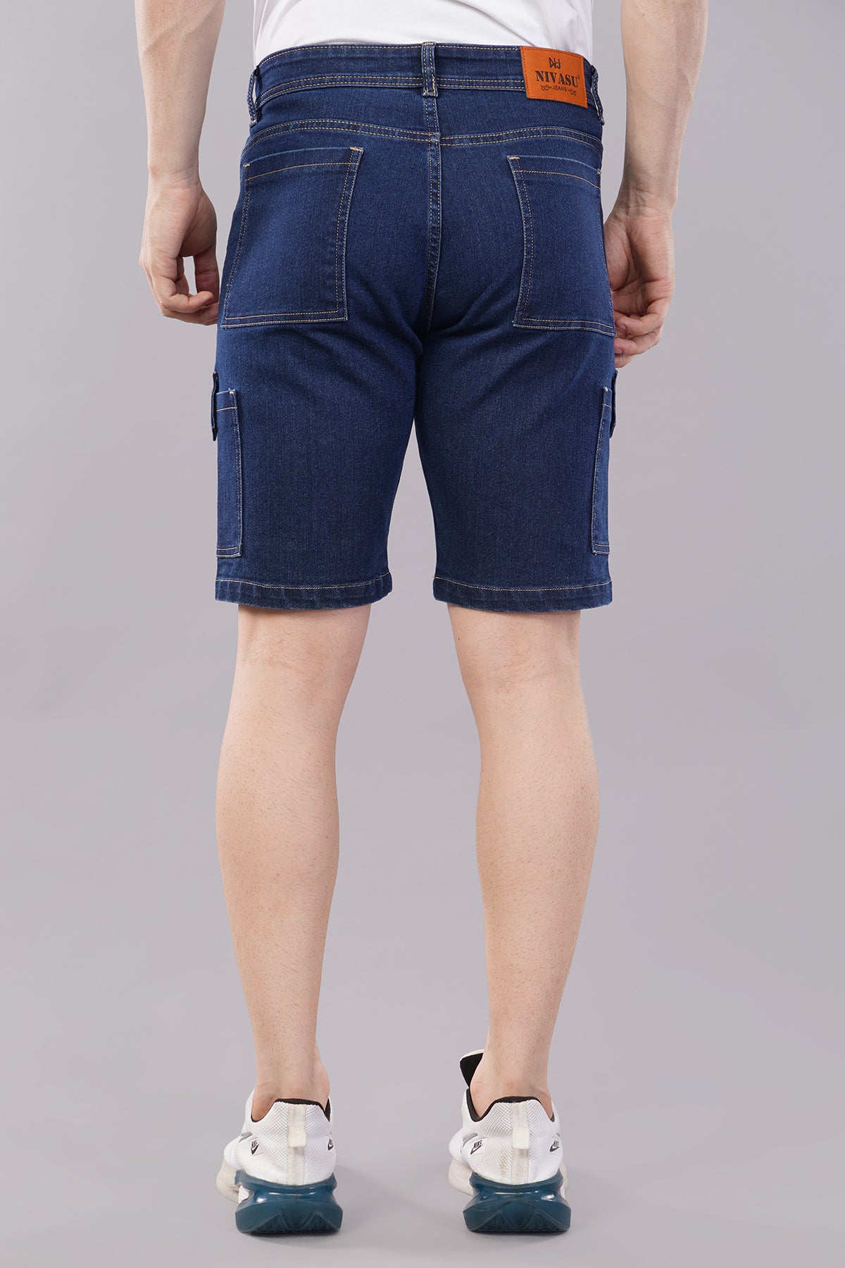 Men Denim Cargo Shorts