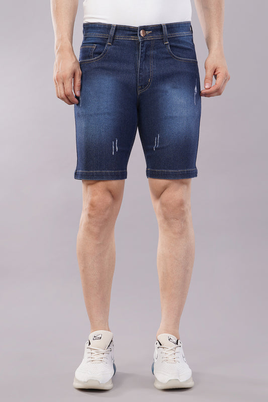 Men Denim Shorts damage wash