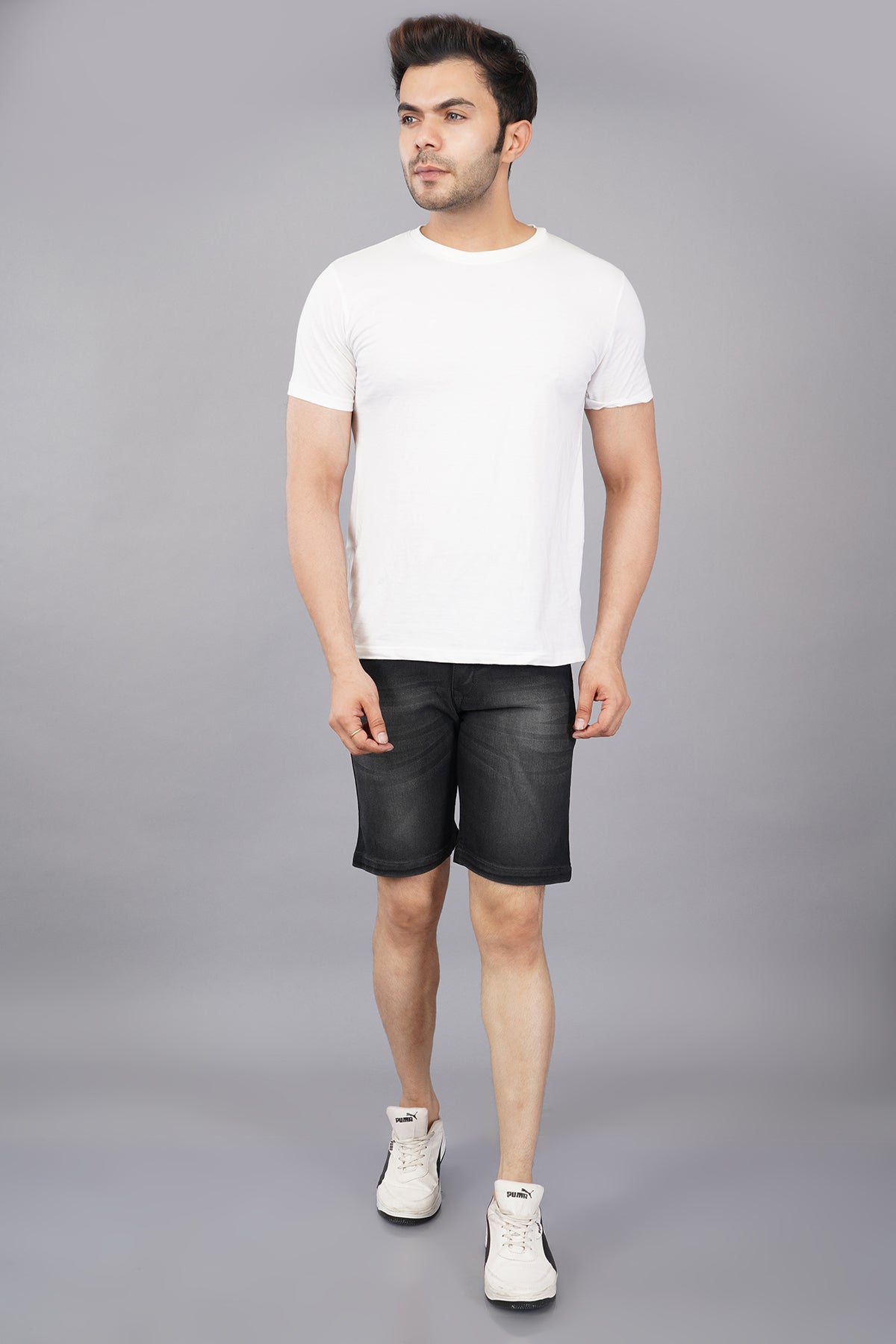 Men Denim Shorts ( 2001_Blackviskar )
