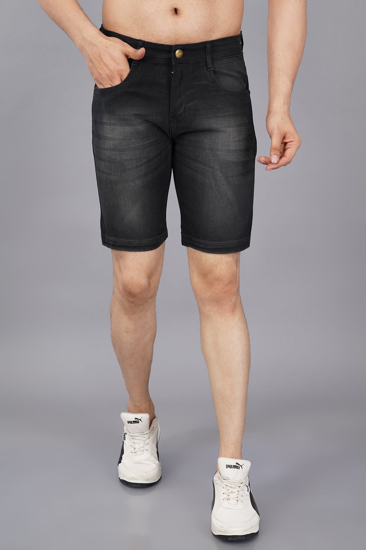 Men Denim Shorts ( 2001_Blackviskar )