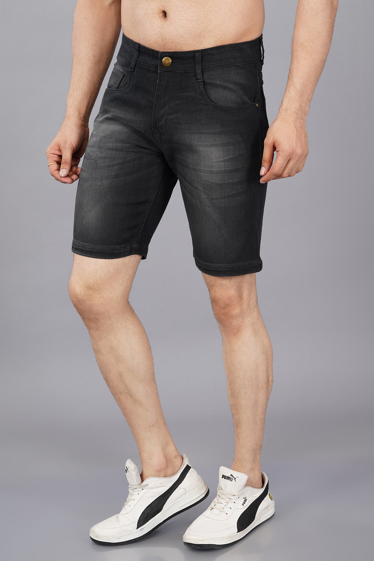 Men Denim Shorts ( 2001_Blackviskar )