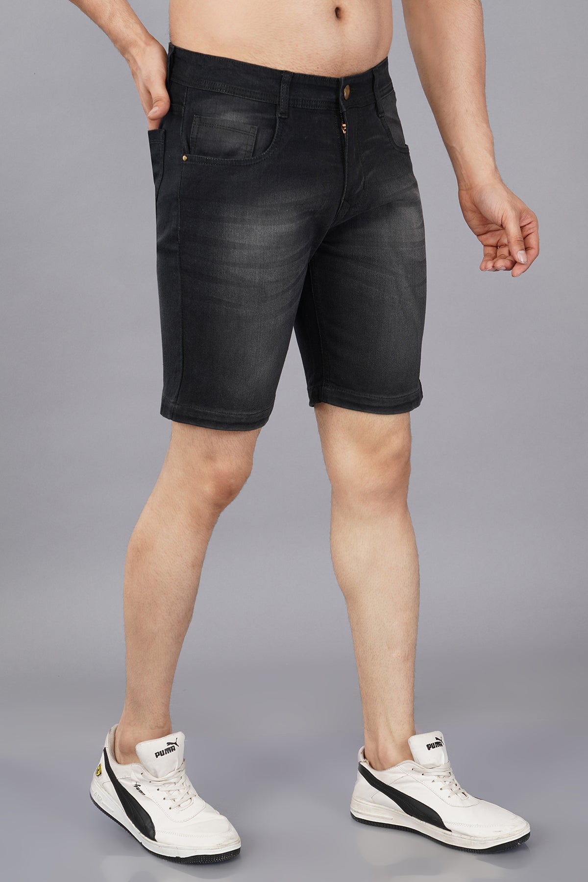 Men Denim Shorts ( 2001_Blackviskar )