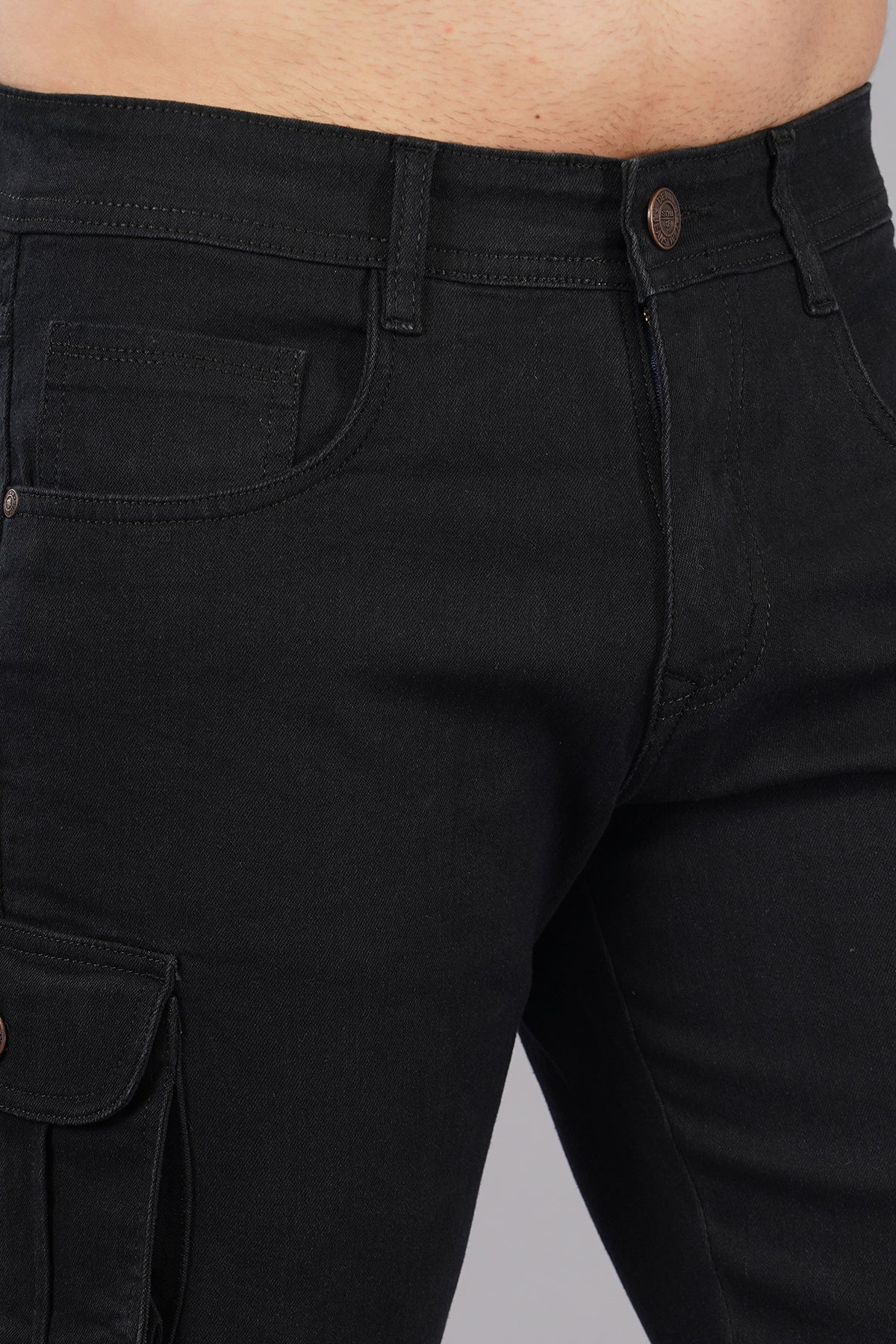 Men Denim Cargo Shorts