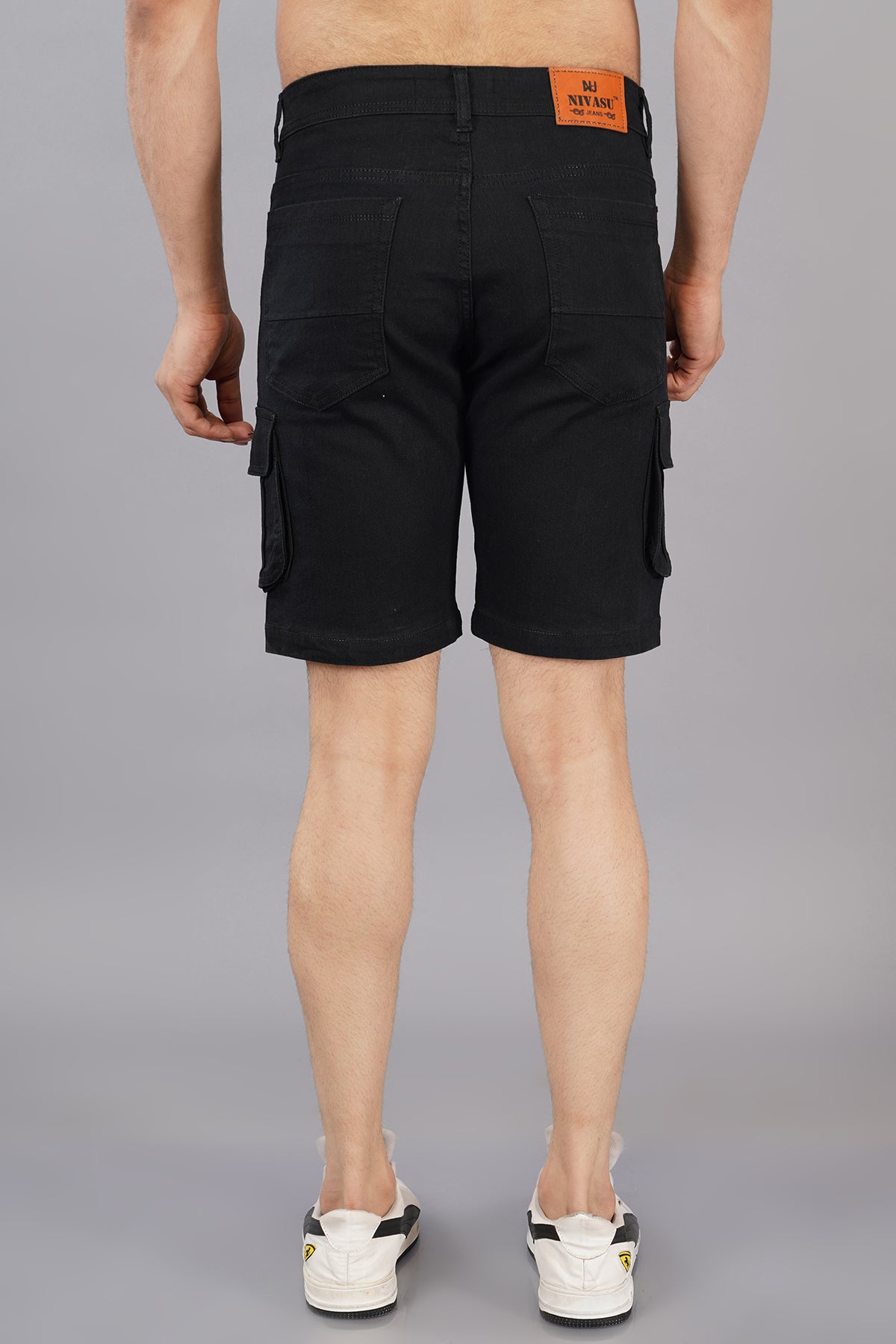 Men Denim Cargo Shorts