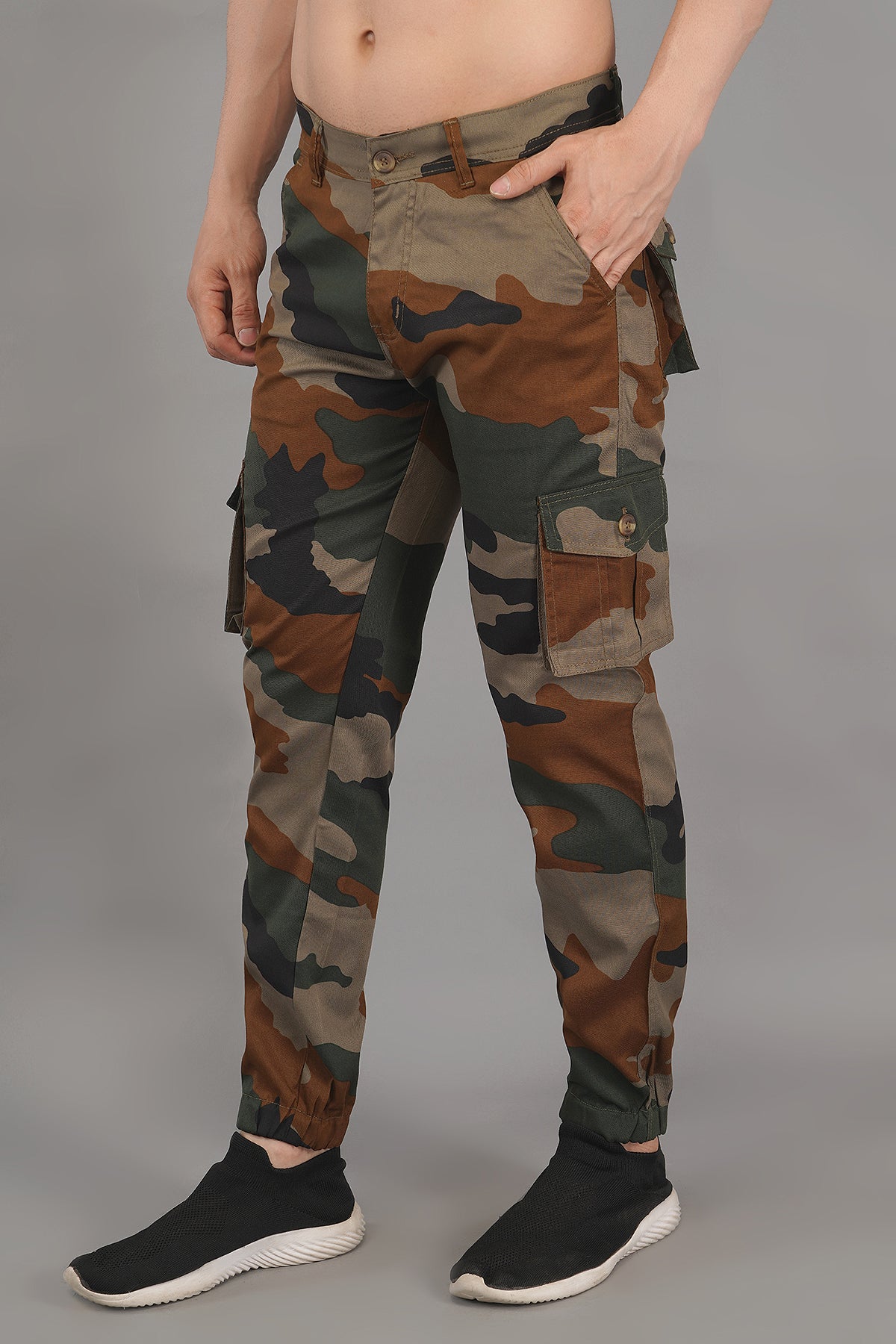 men multi-color jogger fit cargo pant (CJ101)