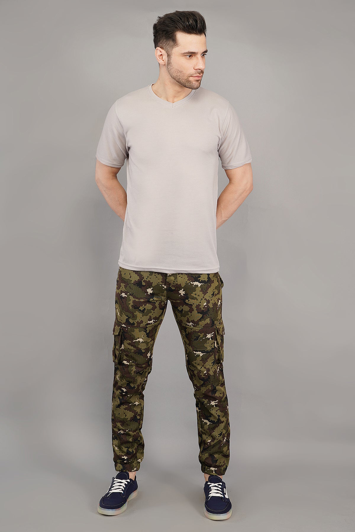 men multi-color jogger fit cargo pant (CJ103)