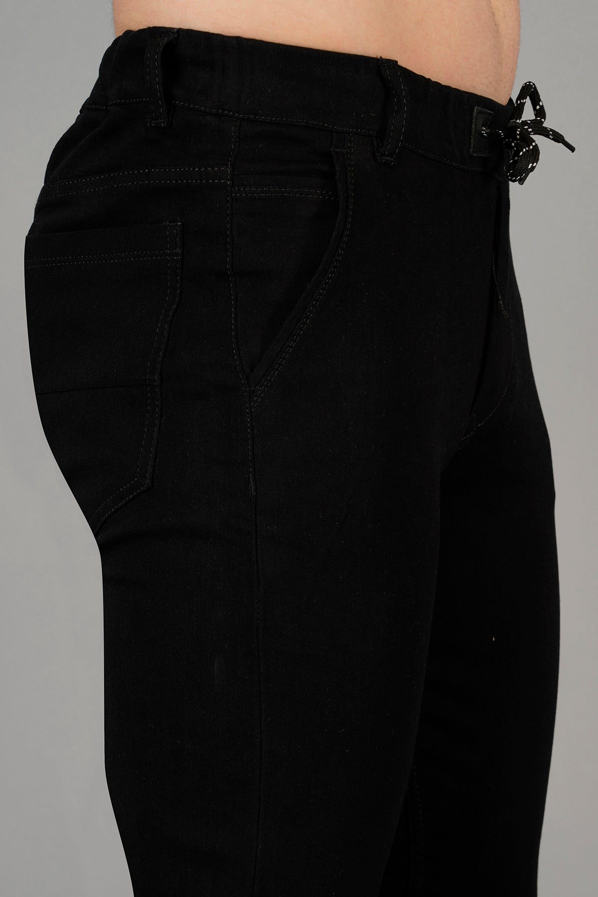 Men's Denim Jogger ( 3004_BLACK )