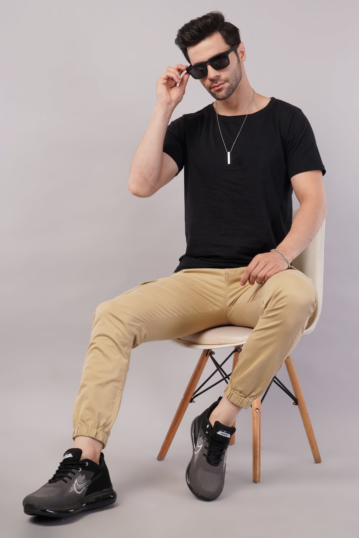 Men's Cotton Cargo Jogger ( 9009_CJ_Beige )