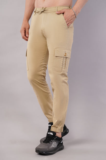 Men's Cotton Cargo Jogger ( 9009_CJ_Beige )