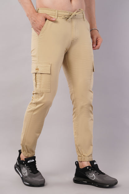 Men's Cotton Cargo Jogger ( 9009_CJ_Beige )