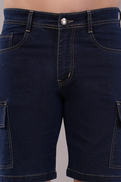 Men Denim Cargo Shorts (CS2017_D.blu)