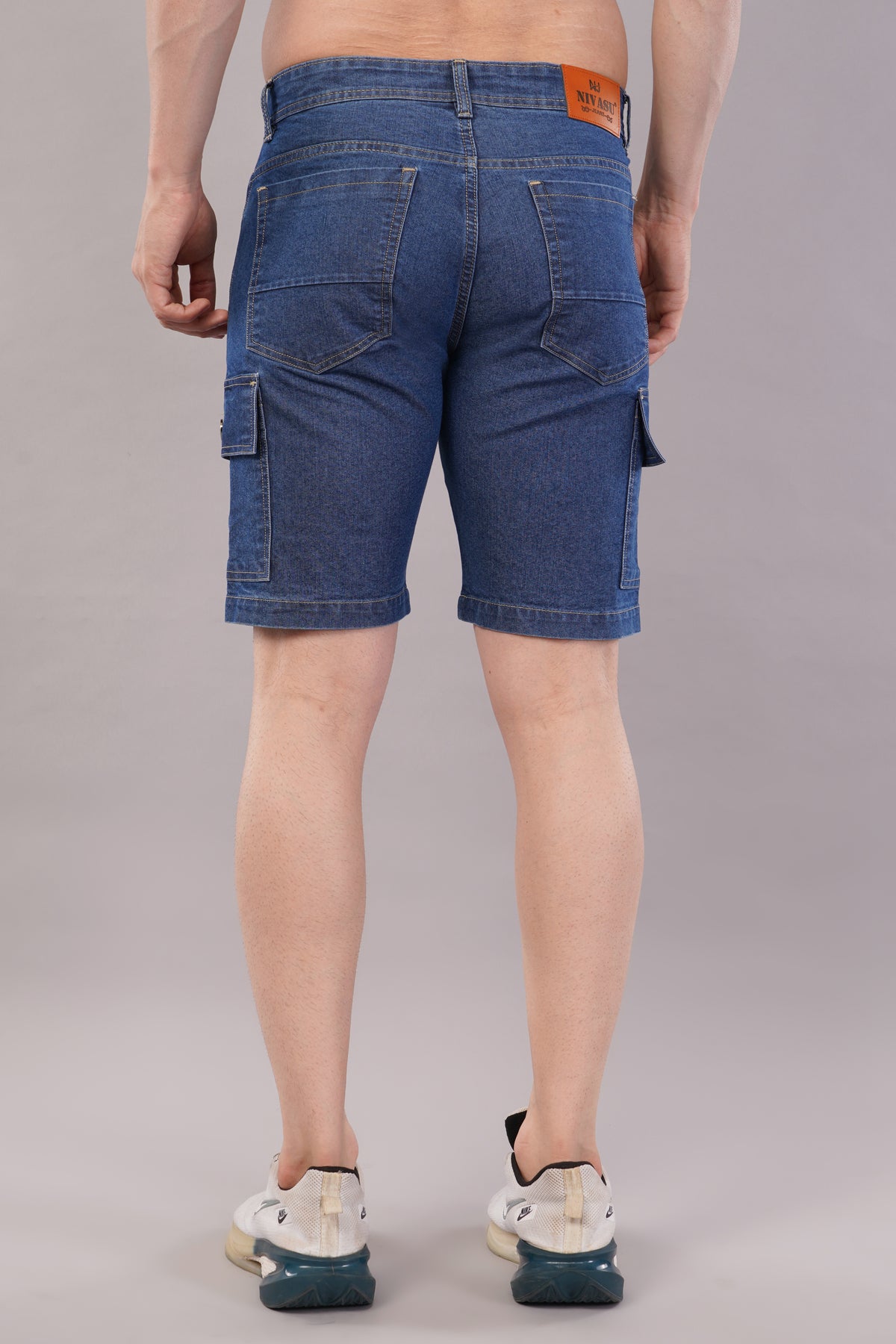 Men Denim Cargo Shorts (CS2018_B.blu)
