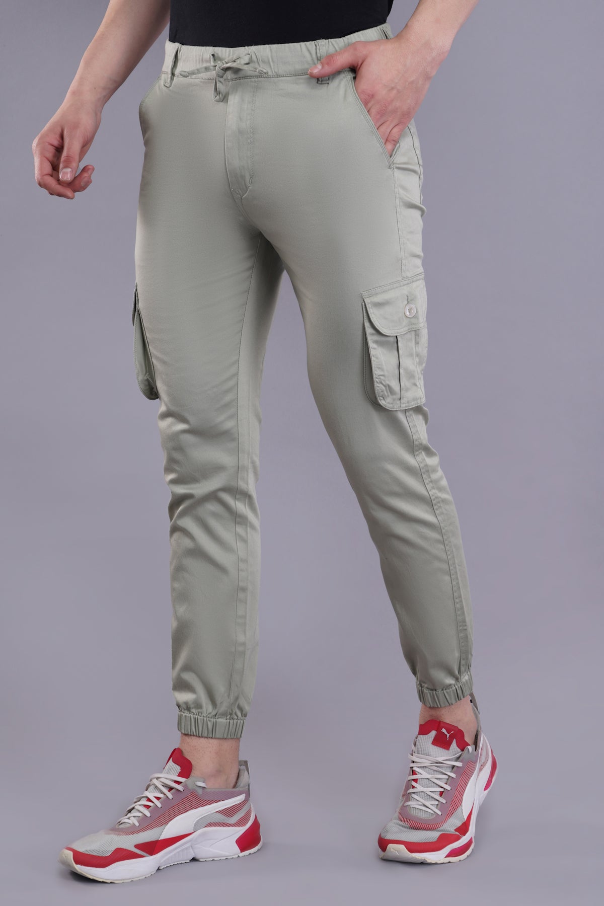 Men's Cotton Cargo Jogger ( 9003_CJ_Light_Green )