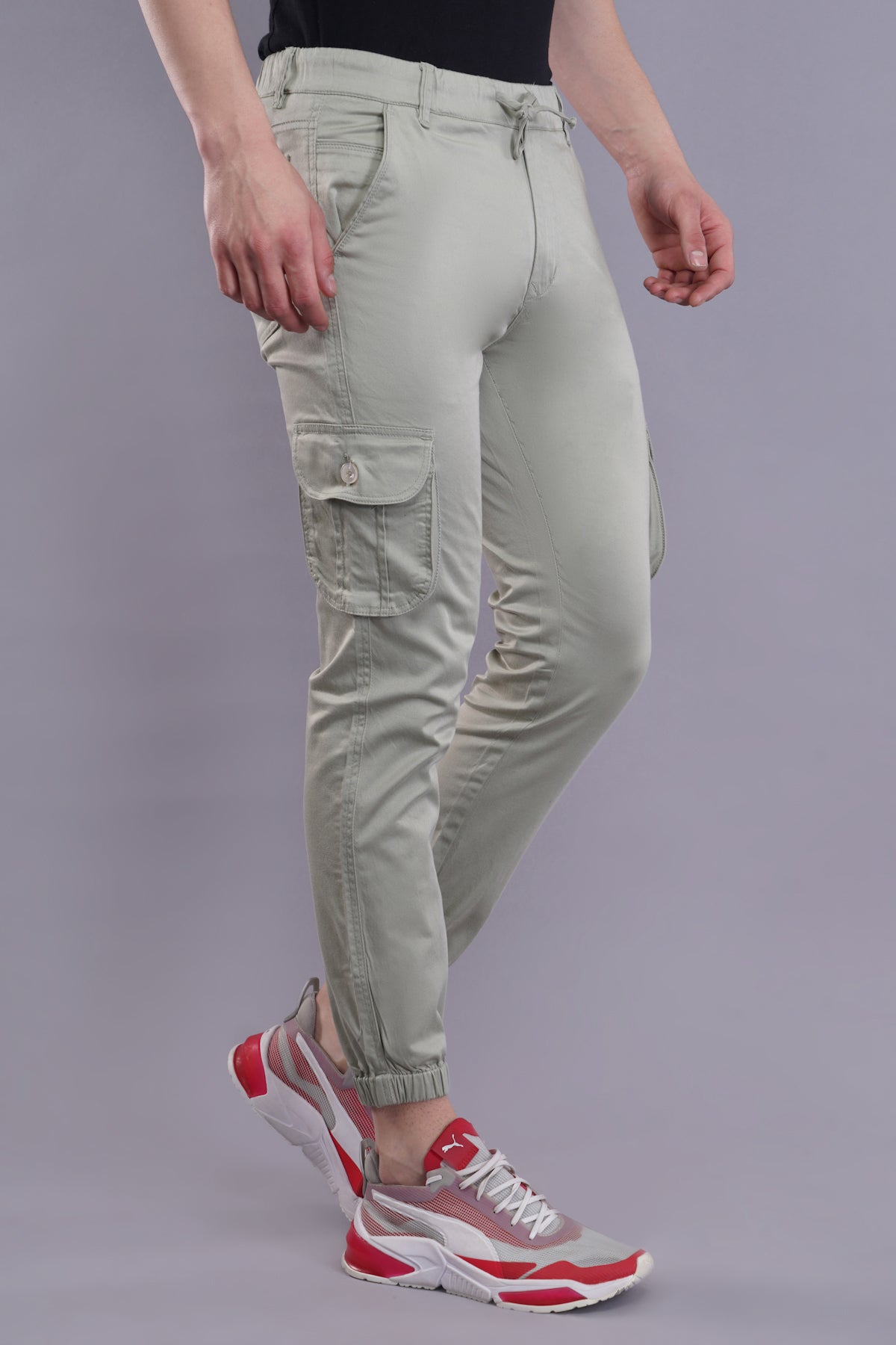 Men's Cotton Cargo Jogger ( 9003_CJ_Light_Green )