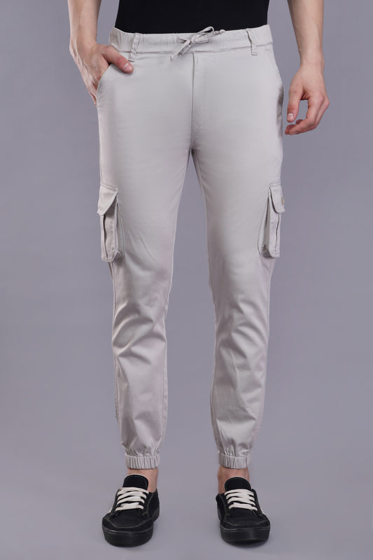Men's Cotton Cargo Jogger ( 9004_CJ_Cream )