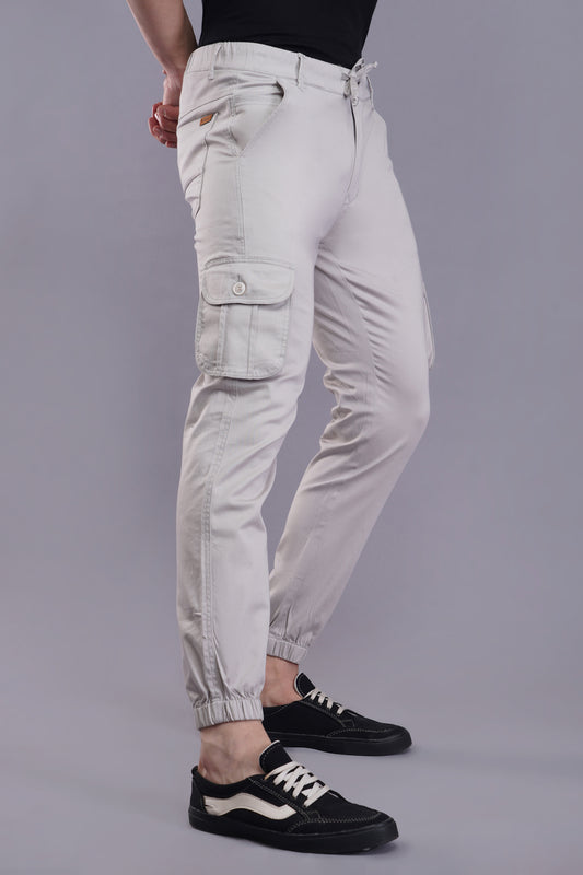 Men's Cotton Cargo Jogger ( 9004_CJ_Cream )