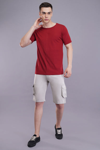 Men Cotton Cargo Shorts ( CCS_2024_Cream )