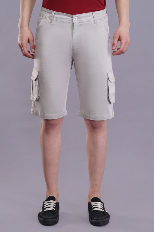 Men Cotton Cargo Shorts ( CCS_2024_Cream )