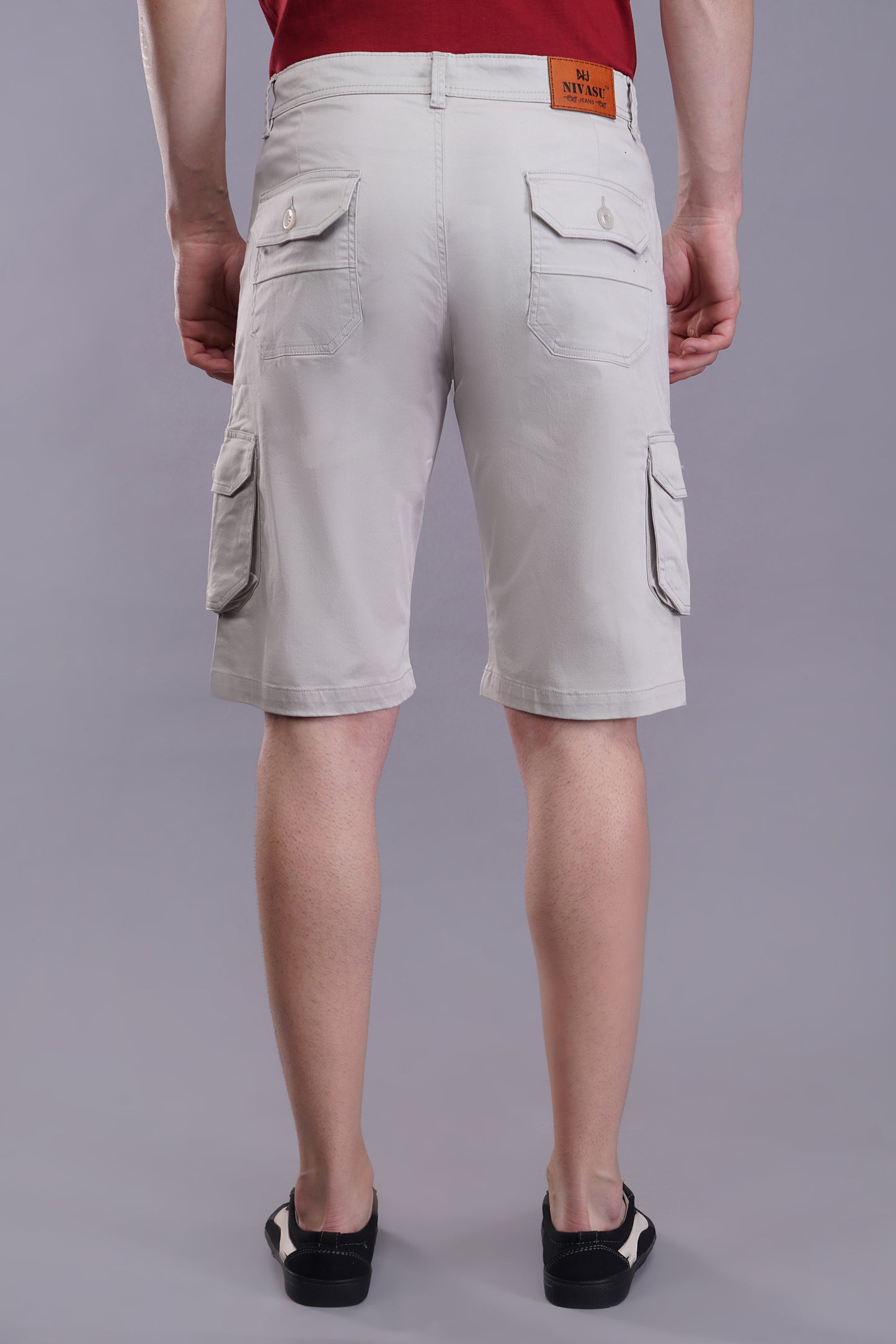 Men Cotton Cargo Shorts ( CCS_2024_Cream )