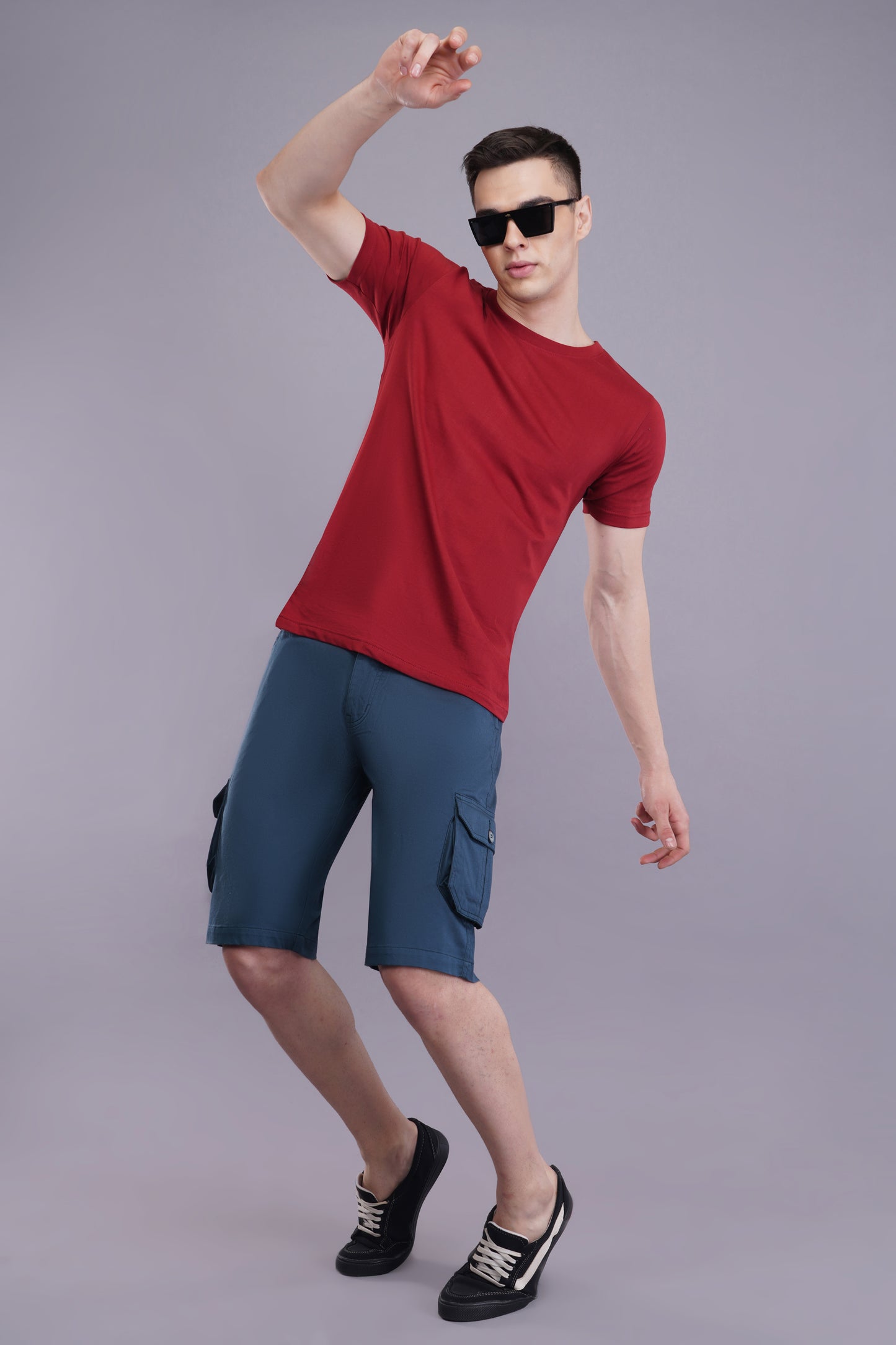 Men Cotton Cargo Shorts ( CCS_2027_G.Blu )