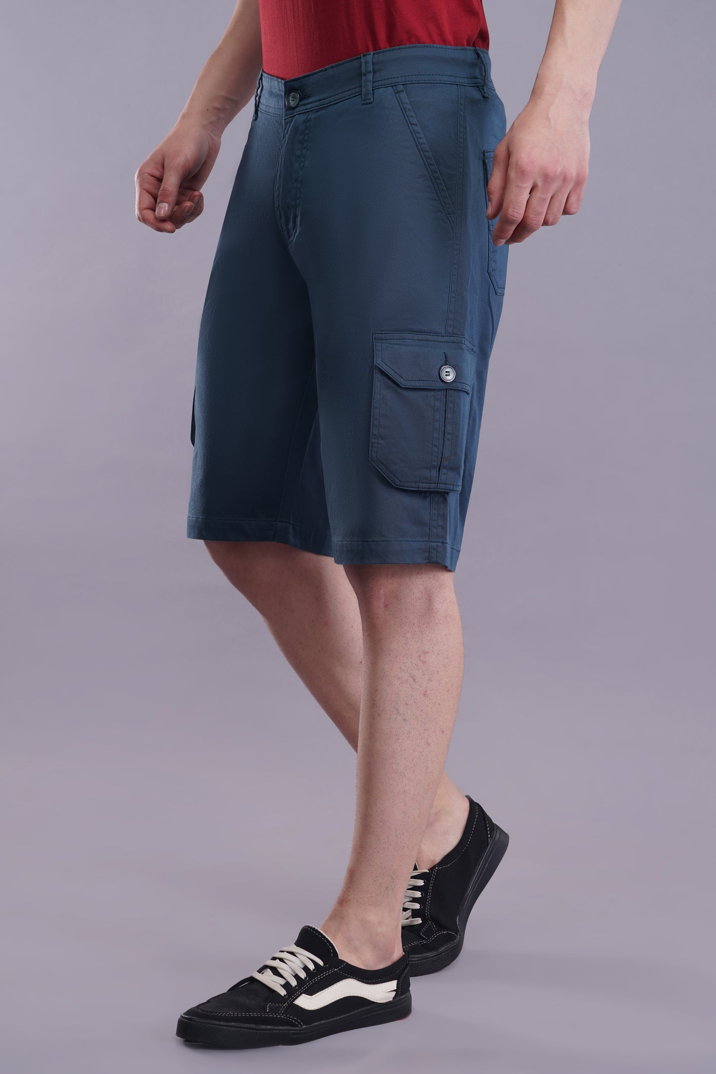 Men Cotton Cargo Shorts ( CCS_2027_G.Blu )