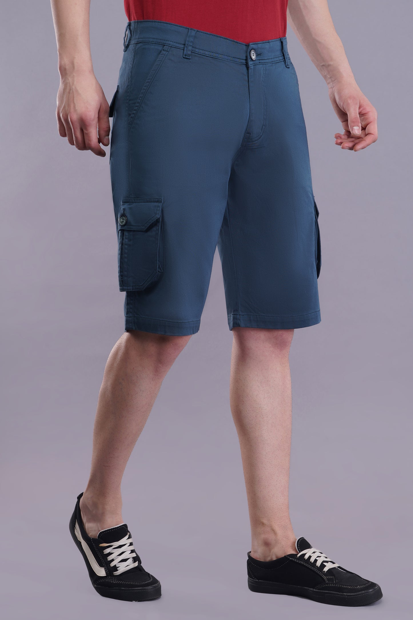 Men Cotton Cargo Shorts ( CCS_2027_G.Blu )