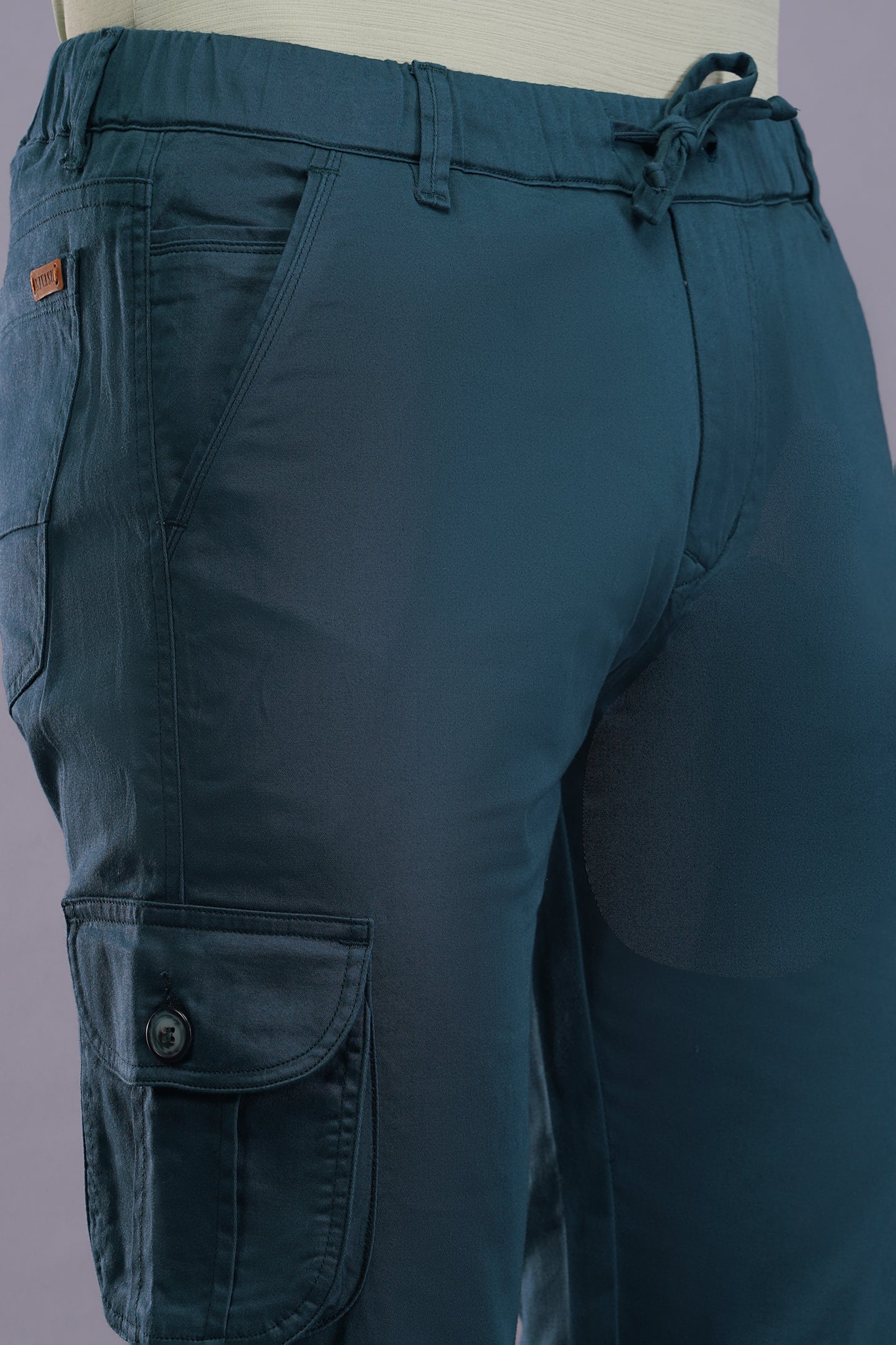 Men's Cotton Cargo Jogger ( 9007_CJ_Greenish_Blu )