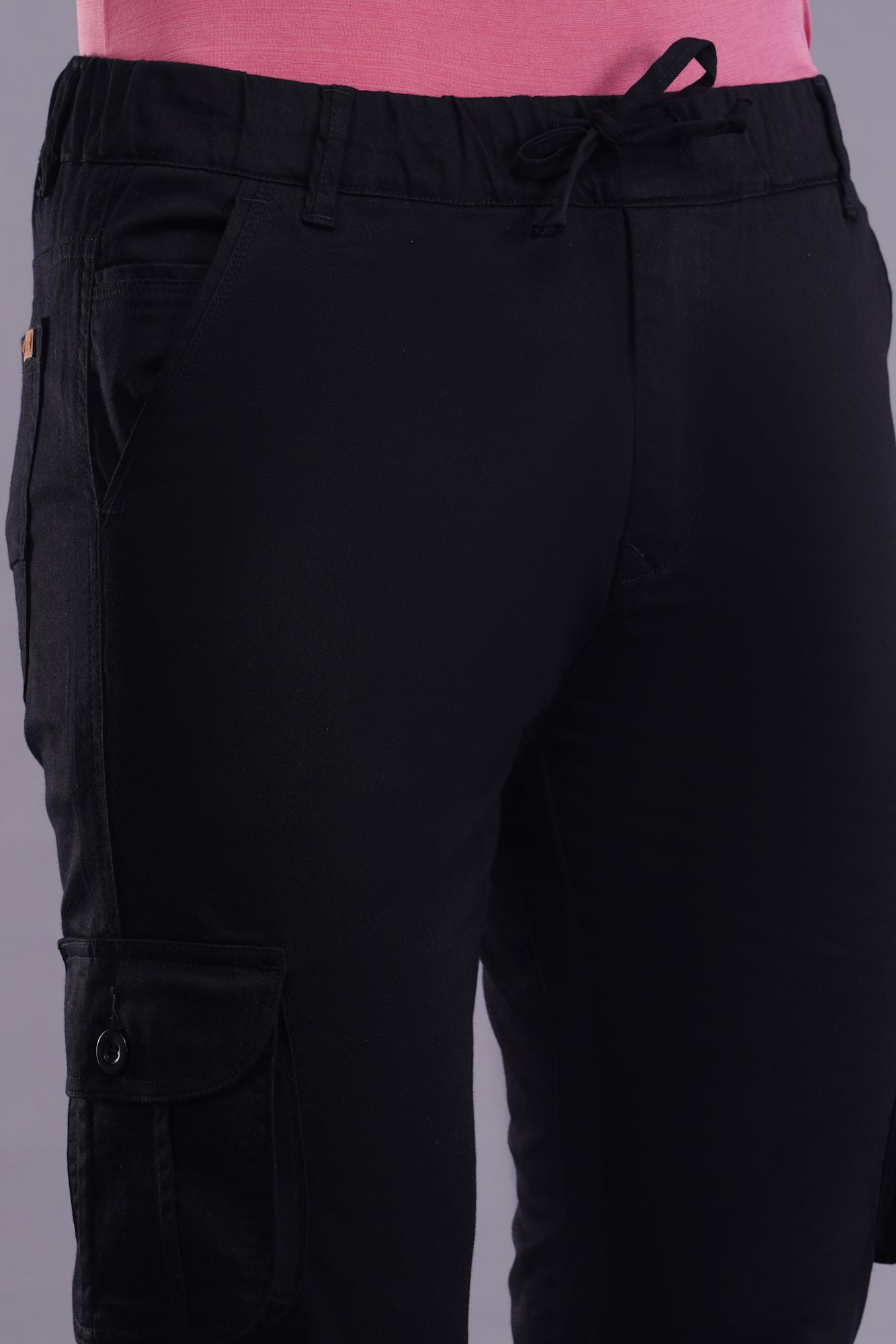 Men's Cotton Cargo Jogger ( 9005_CJ_Black)