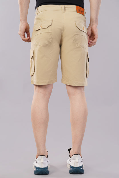 Men Cotton Cargo Shorts ( CCS_2028_BEIGE )