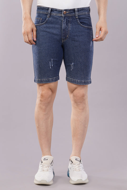 Men Denim Shorts damage wash
