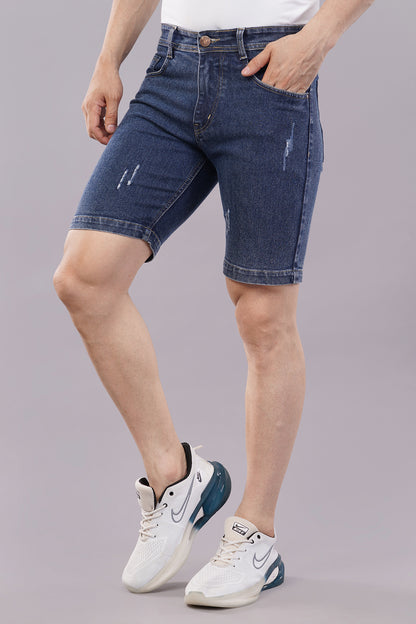 Men Denim Shorts damage wash