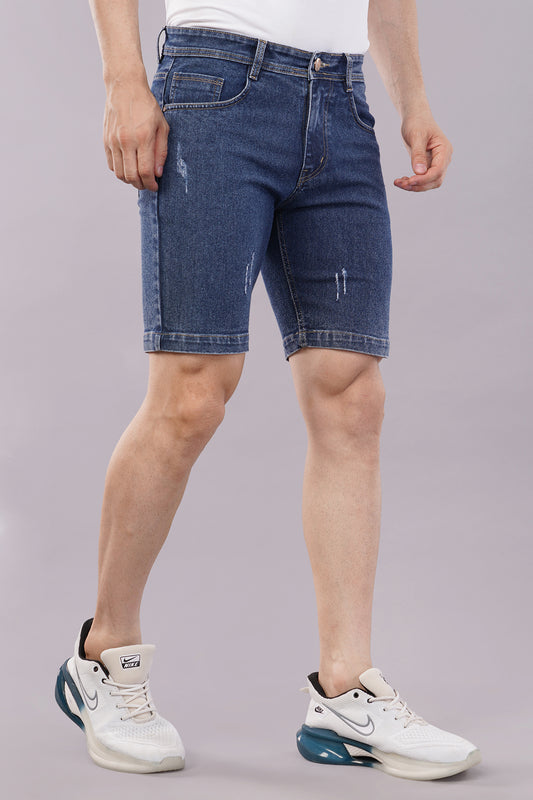 Men Denim Shorts damage wash